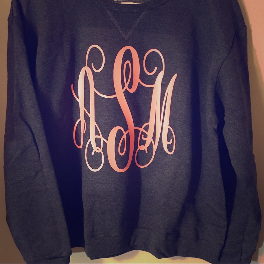 Large custom monogram sweatshirt